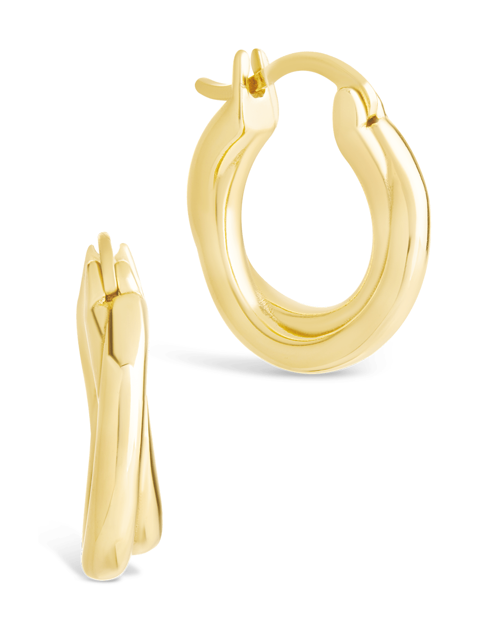 Sterling Silver Janice Twisted Hoop Earrings