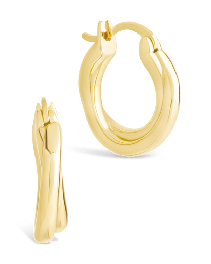 Sterling Silver Janice Twisted Hoop Earrings
