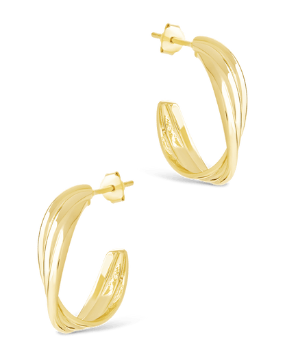 Sterling Silver Monique Twisted Stud Earrings