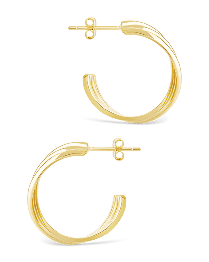 Sterling Silver Monique Twisted Stud Earrings