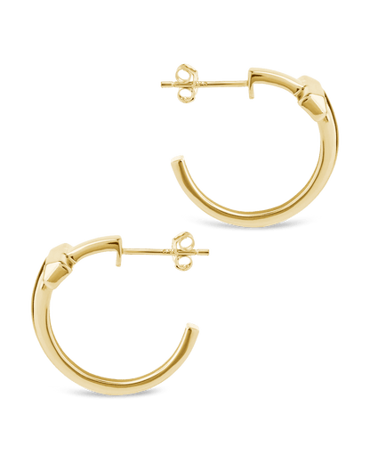 Sterling Silver Kaira Crossbar Hoops