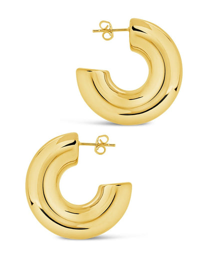 Wynonna Polished Tube Hoop Earrings