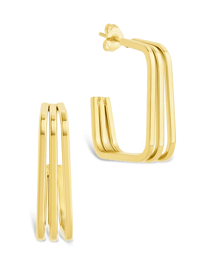 Square Prong Davina Hoop