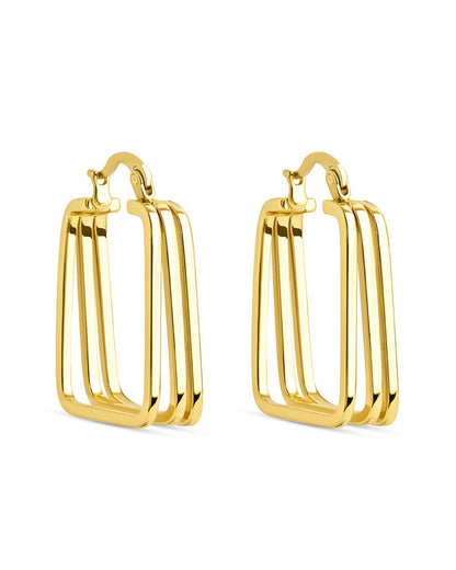 Belinda Textured Square Earrings