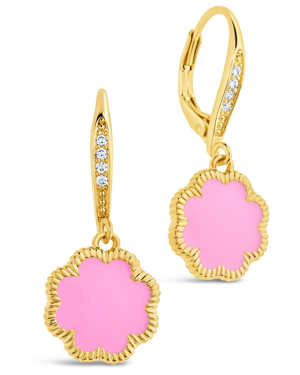 Rose Petal Short Drop Earrings