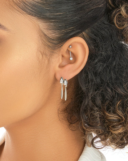 Nyx CZ & Enamel Dangle Earrings