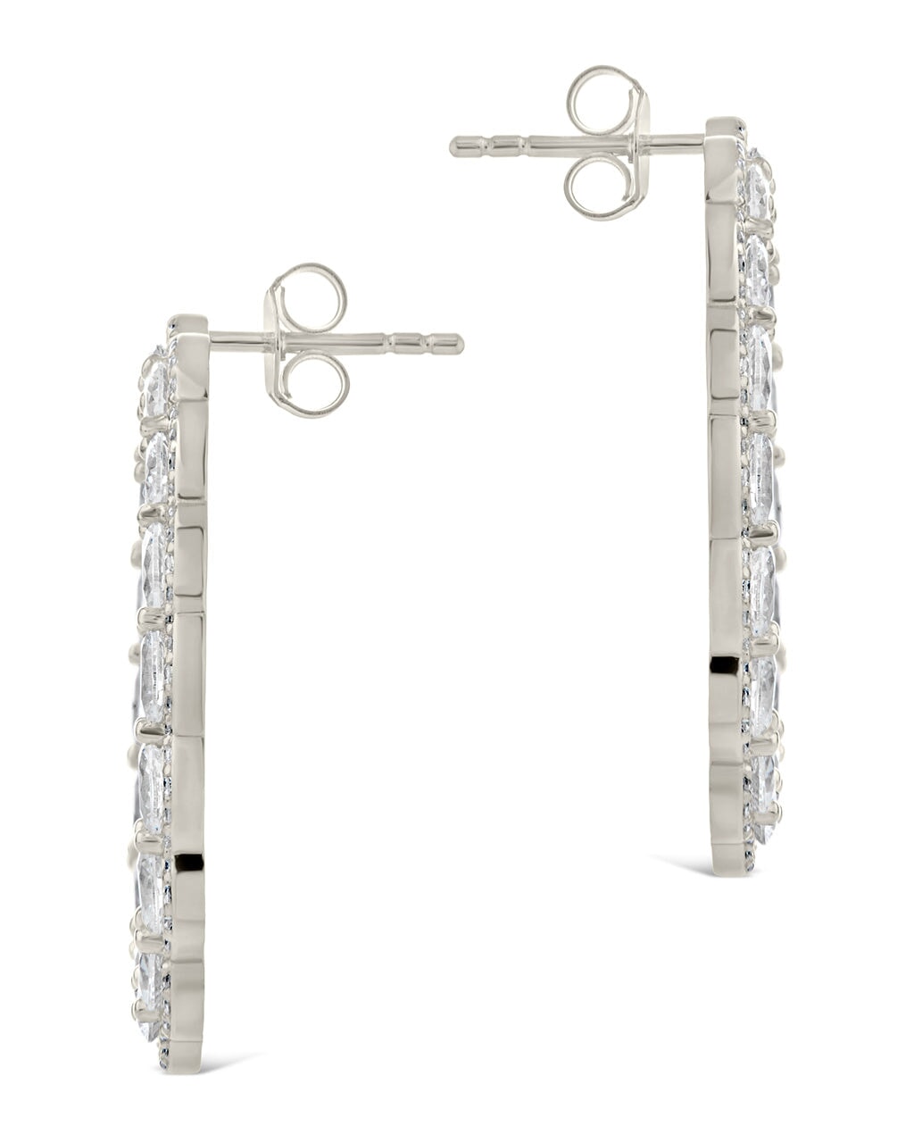 Rosario CZ Oval Stud Earrings