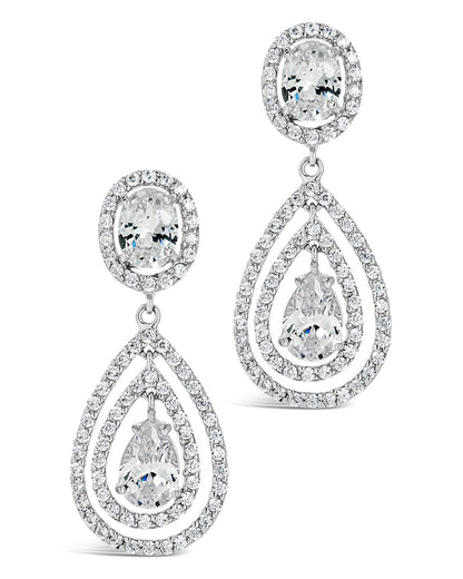 Cheyenne CZ Drop Stud Earrings