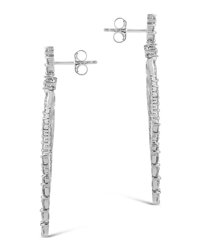 Gail Statement CZ Drop Earrings