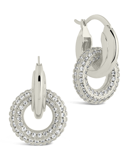 Hunter CZ Interlocking Circle Drop Earrings