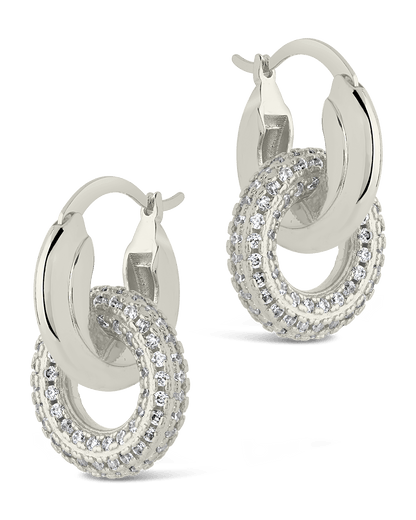 Hunter CZ Interlocking Circle Drop Earrings