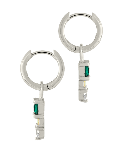 Harmony CZ & Opal Charm Hoop Earrings