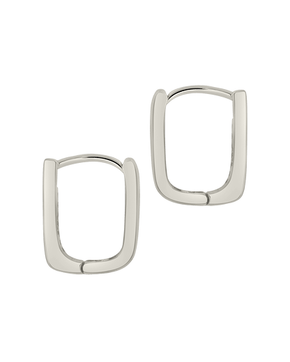 Nadine CZ Rectangle Hoop Earrings