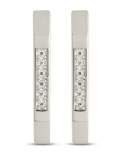Aria Geometric CZ Micro Hoop Earrings