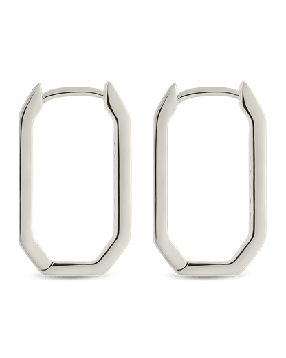 Aria Geometric CZ Micro Hoop Earrings