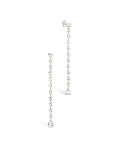 Layken CZ Stationed Stud Earrings