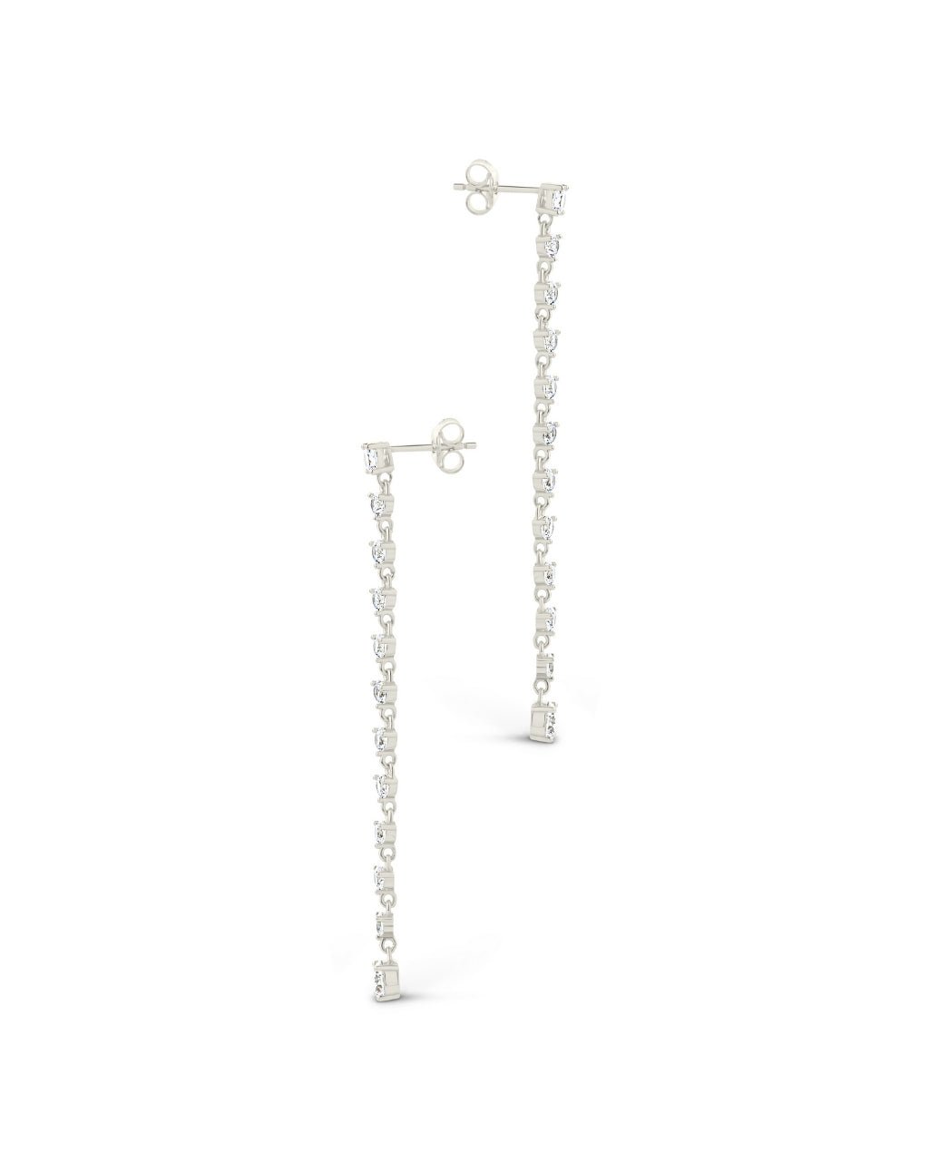Layken CZ Stationed Stud Earrings
