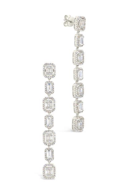 Nancy CZ Drop Stud Earrings