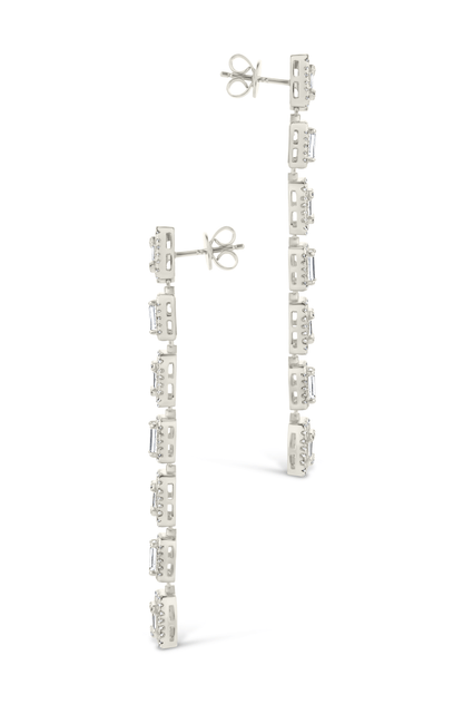 Nancy CZ Drop Stud Earrings