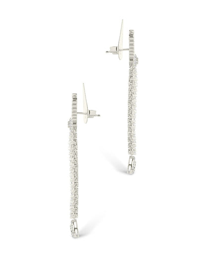 Lowen CZ Beaded Dangle Stud Earrings