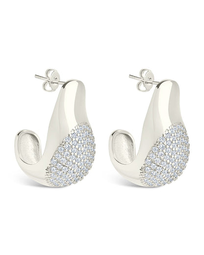 Wesley CZ Statement Huggie Hoop Earrings