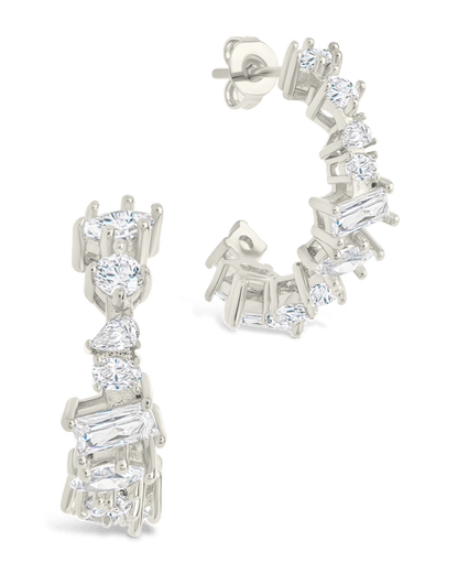 Keziah Geo Cut CZ Hoops
