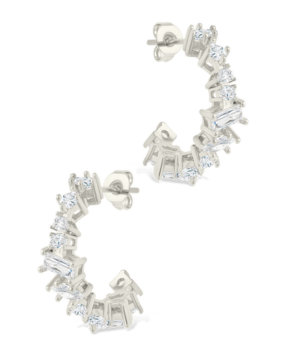Keziah Geo Cut CZ Hoops
