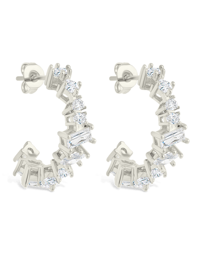 Keziah Geo Cut CZ Hoops