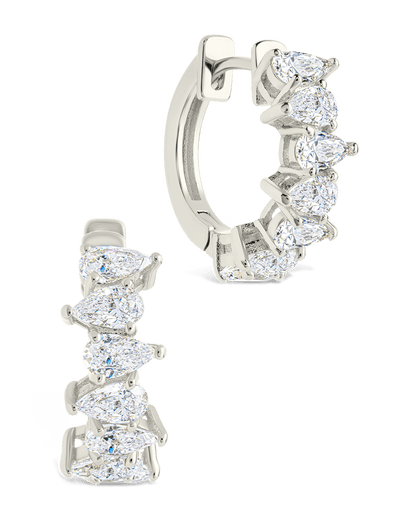 Carina Pear Cut CZ Hoops