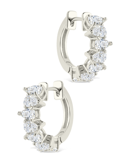 Carina Pear Cut CZ Hoops
