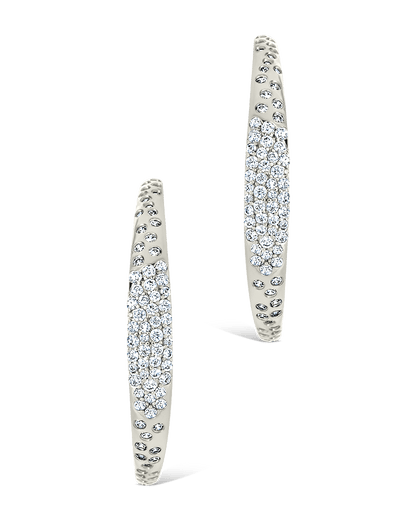 Cherise Pave CZ Hoop Earring