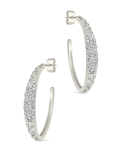 Cherise Pave CZ Hoop Earring