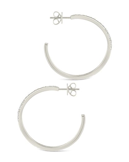 Cherise Pave CZ Hoop Earring