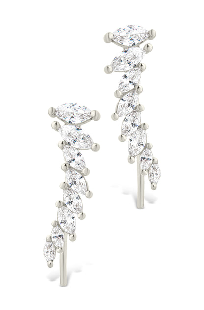 Sterling Silver Skye CZ Threader Crawler Earrings