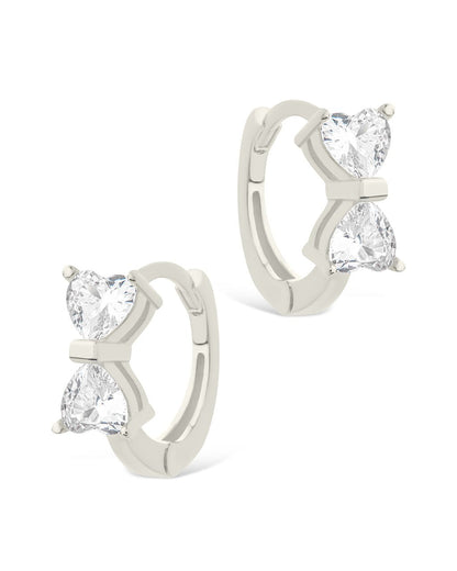 Sterling Silver Ravenna CZ Micro Hoop Earrings