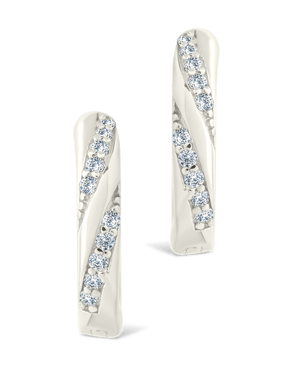 Sterling Silver Adelise Micro Hoops