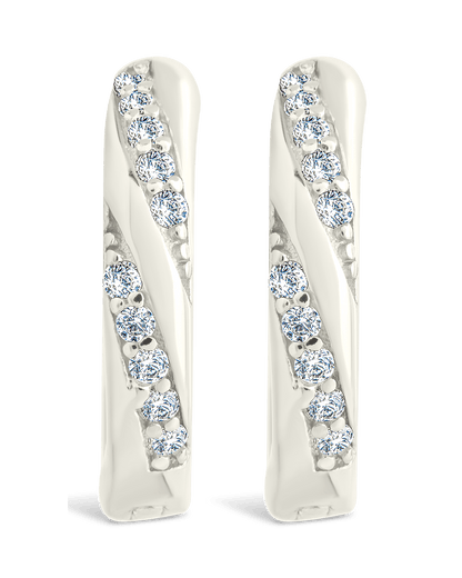 Sterling Silver Adelise Micro Hoops