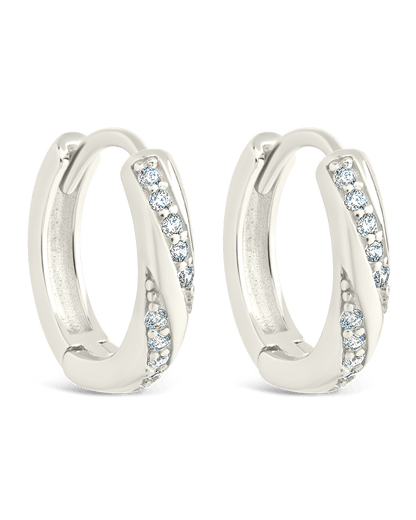 Sterling Silver Adelise Micro Hoops