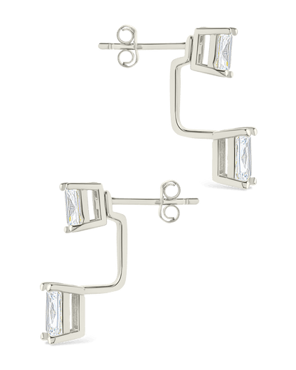 Sterling Silver Emerald Cut Duo Jackets