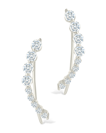 Sterling Silver Brilliant Round CZ Crawlers