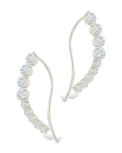 Sterling Silver Brilliant Round CZ Crawlers