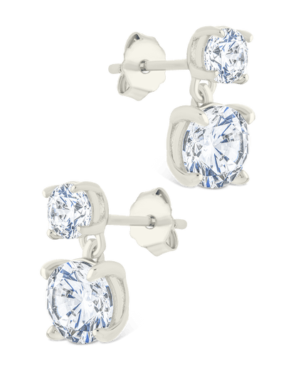 Sterling Silver Galatea Brilliant Cut CZ Studs
