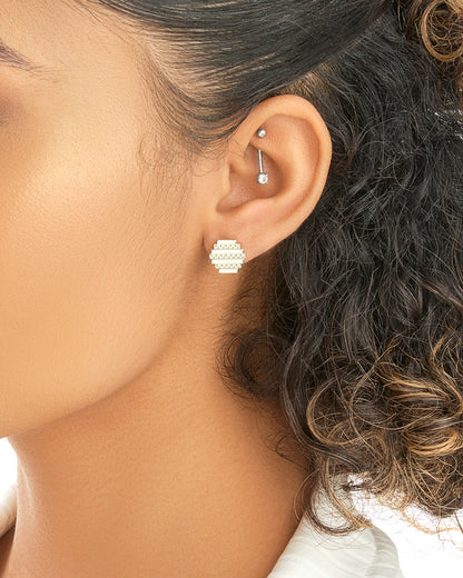 Sezia Textured Stud Earrings