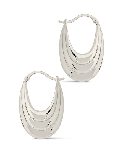 Elodie Textured Statement Hoop Earrings