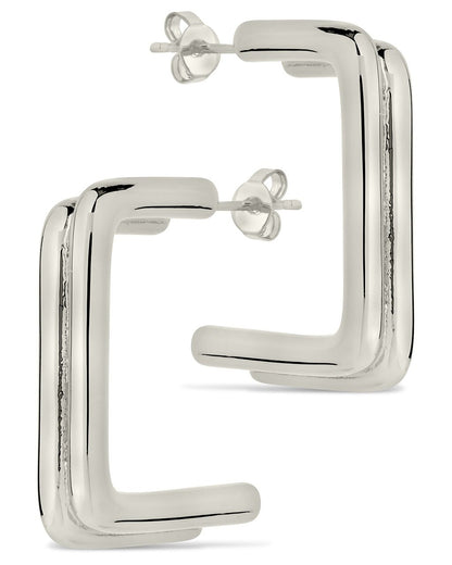 Baguette Hoop Earrings