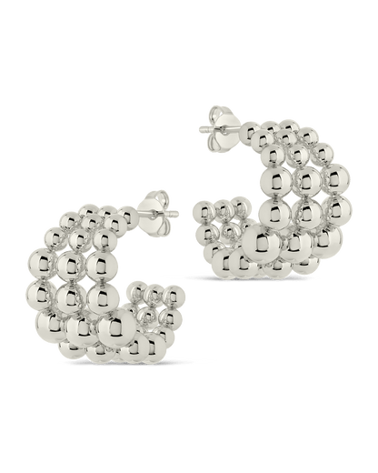 Bubble Sphere Trio Hoop Earrings