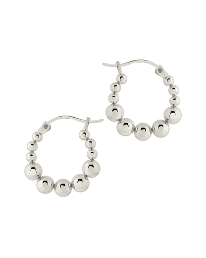 Graduated Bubble Sphere Hoop Earrings