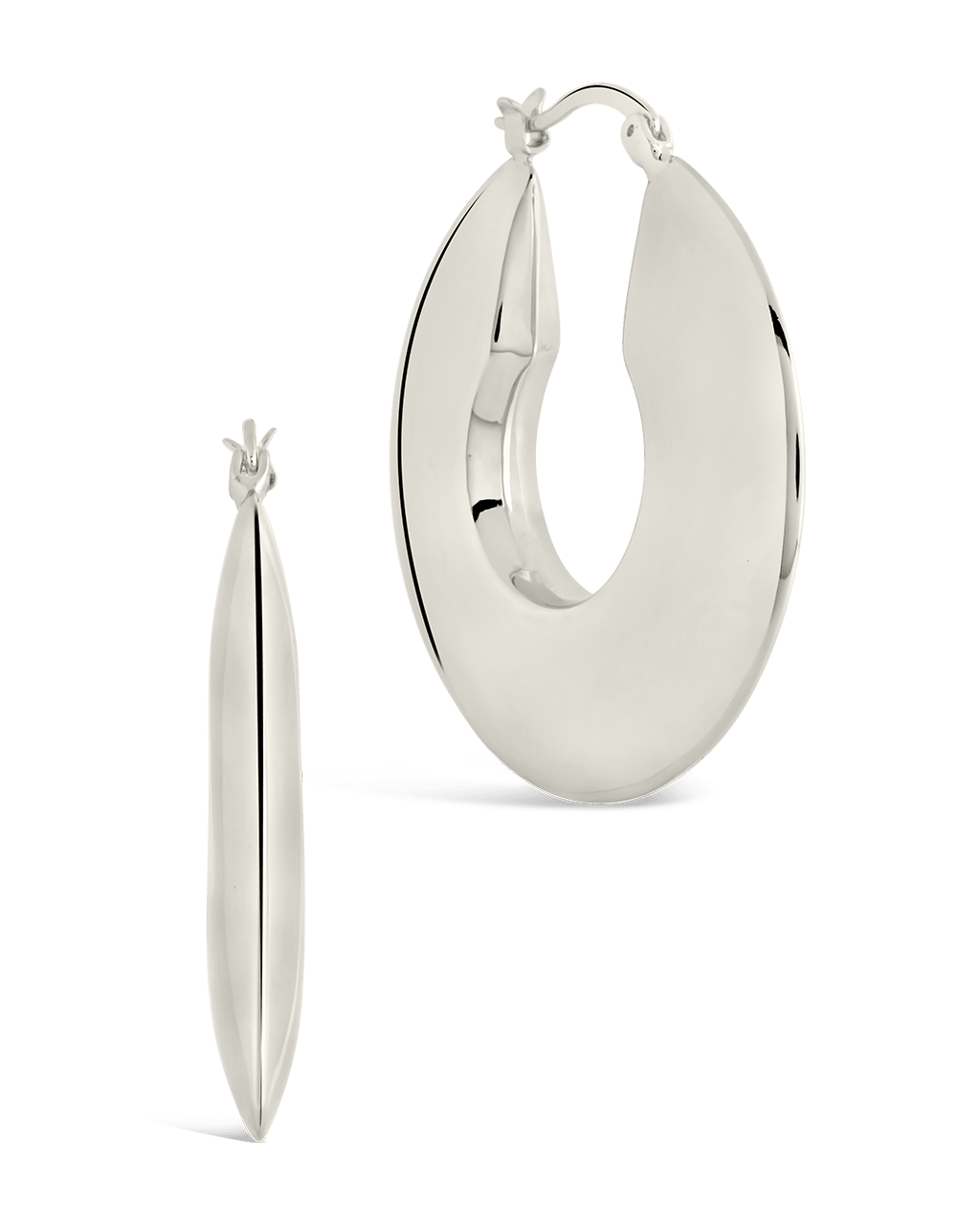 Paige Flat Tube Hoop Earrings
