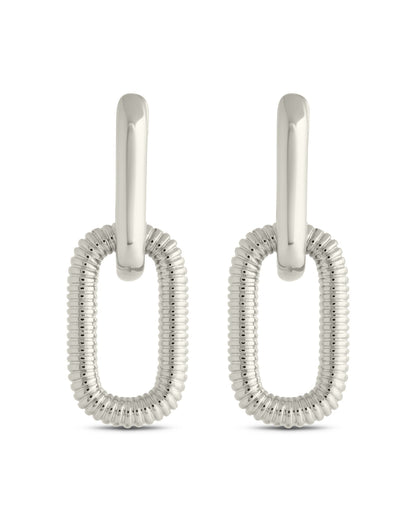 Felicity Textured Chain Link Drop Earrings