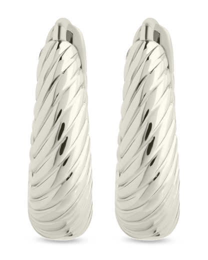 Fairley Oval Textured Micro Hoops